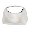 Marc Jacobs The Mini Sack Metallic Bag In Silver