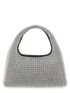Marc Jacobs 'the Mini Sack' Metallic Handbag With Logo Patch On The Rear And All-over Crystal Embellishments