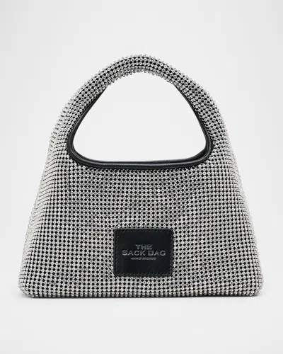 MARC JACOBS THE MINI SACK RHINESTONE TOP-HANDLE BAG