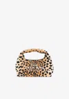 Marc Jacobs The Sack Mini Leopard-print Leather Top Handle Bag In Beige