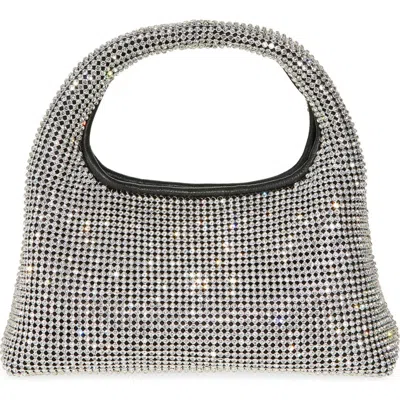 Marc Jacobs The Sack Crystal Embellished Mini Hobo Bag In Silver