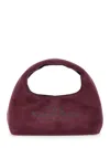 Marc Jacobs 'the Mini Sack' Violet Handbag With Logo Lettering On The Front In Suede Woman In Purple