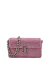 Marc Jacobs Embellished The Mini Soft Shoulder Bag In 666 Petal Pink