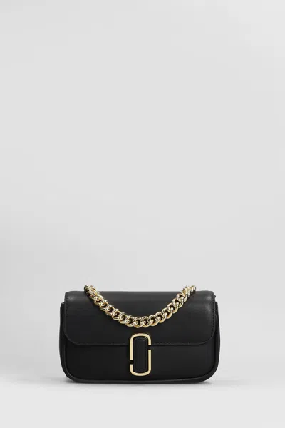 Marc Jacobs The Mini Shoulder Shoulder Bag In Black Leather