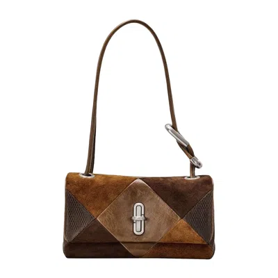 Pre-owned Marc Jacobs The Mini Shoulder Suede Patchwork Dual Bag 'brown Multicolor' | Women's Size Onesize