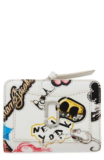 MARC JACOBS MARC JACOBS THE MINI STICKER COMPACT BIFOLD WALLET