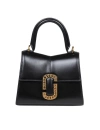 MARC JACOBS THE MINI TOP HANDLE BAG IN BLACK LEATHER