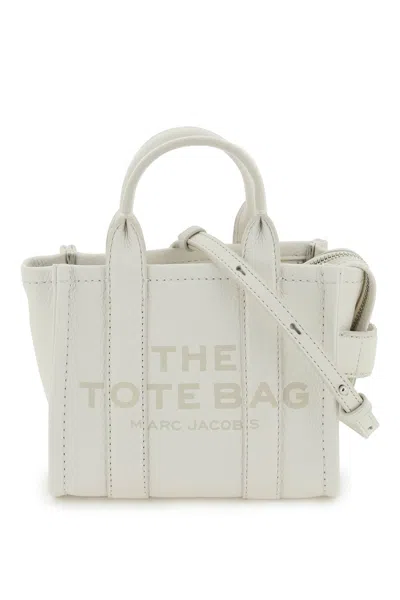 Marc Jacobs The Mini Tote Bag In Cotton Silver (white)