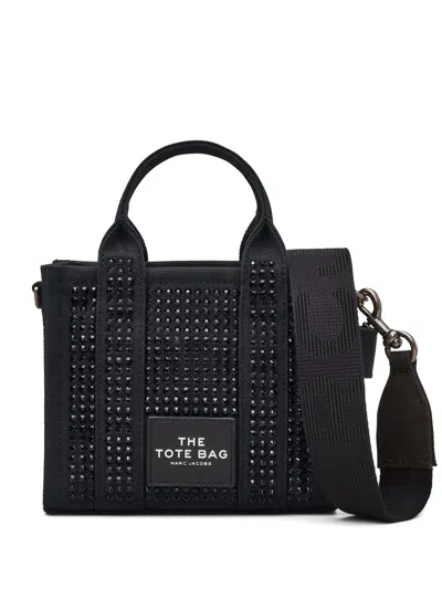 Marc Jacobs The Crystal Small Tote Bag In 008 Black Crystal