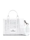 Marc Jacobs Women's The Crystal Canvas Small Tote Bag In 103 White Crystal
