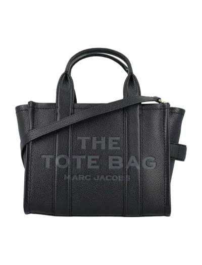 Marc Jacobs The Mini Tote Leather Bag In Black