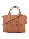 Marc Jacobs The Mini Tote Leather Bag In Argan Oil