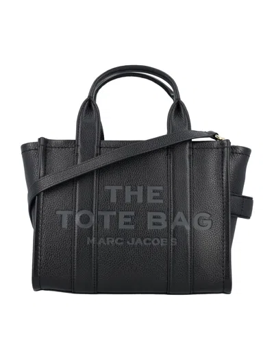 Marc Jacobs The Mini Tote Leather Bag In Black
