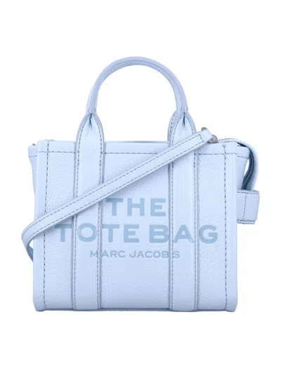 Marc Jacobs The Mini Tote Leather Bag In Blue