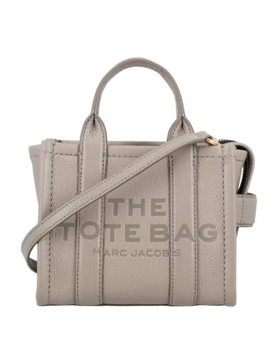 Marc Jacobs The Mini Tote Leather Bag In Cement
