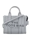 Marc Jacobs The Mini Tote Leather Bag In Gray