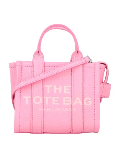 Marc Jacobs The Mini Tote Leather Bag In Petal Pink