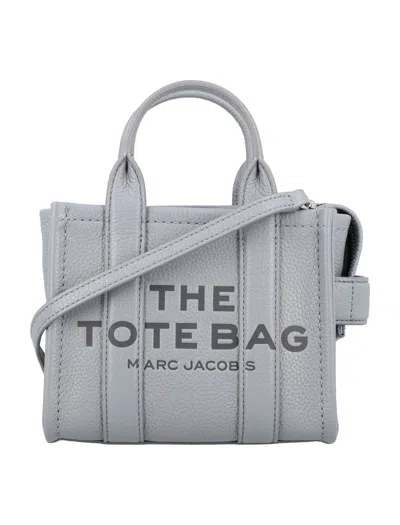Marc Jacobs Womens Wolf Grey The Mini Tote Leather Tote Bag
