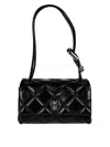 Marc Jacobs The Mini Dual Black Diamond-quilted Crossbody Bag With Top Handle In Leather Woman In Black