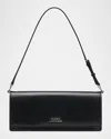 Marc Jacobs The Mirror Leather Shoulder Bag In Black