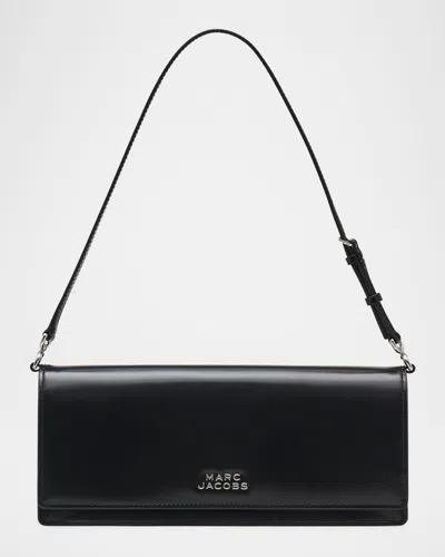 Marc Jacobs The Mirror Leather Shoulder Bag In Black