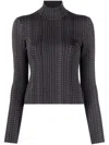Marc Jacobs Grey The Monogram Knitted Top In Grey