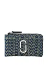 Marc Jacobs The Monogram Denim Wallet In Black