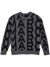 Marc Jacobs Monogram Distressed Sweater In Grey