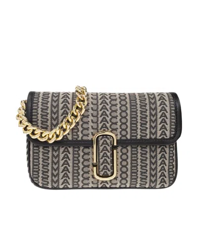 Marc Jacobs The Monogram Jacquard J Marc Shoulder Bag In Black