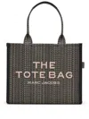 Marc Jacobs Sac Cabas The Monogram Jacquard Large Tote Bag In Black
