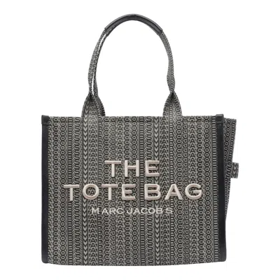 Marc Jacobs The Monogram Jacquard Large Tote In Gray