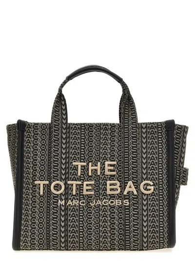 Marc Jacobs 'the Monogram Jacquard Medium Tote' Shopping Bag In Black