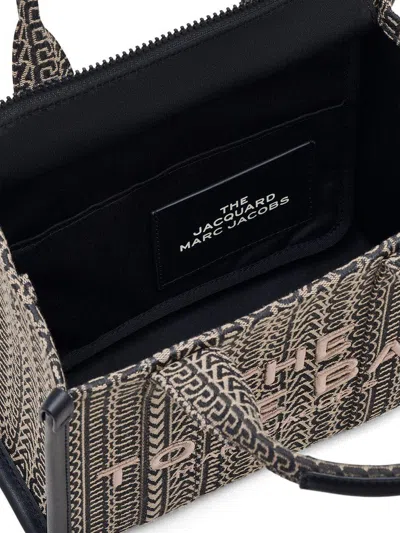 Marc Jacobs 'the Monogram Jacquard Small Tote' Handbag In Black