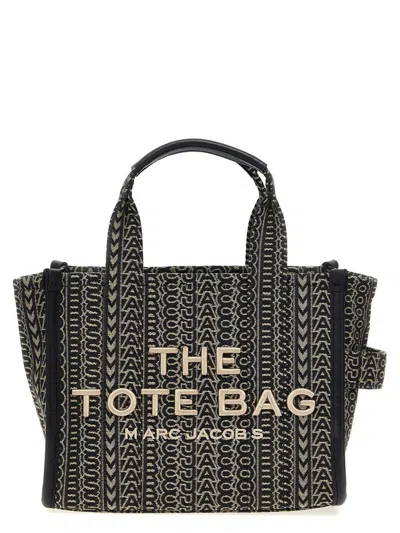 Marc Jacobs 'the Monogram Jacquard Small Tote' Handbag In Black
