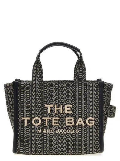 Marc Jacobs 'the Monogram Jacquard Small Tote' Handbag In Black