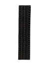Marc Jacobs Wool Monogram-pattern Knit Scarf In Charcoal