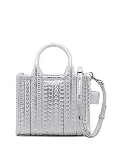 Marc Jacobs The Monogram Leather Crossbody Tote Bag In Gray