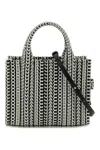 Marc Jacobs The Monogram Leather Mini Tote Bag In Black/white