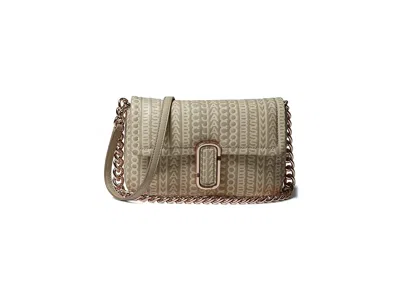 Marc Jacobs The Monogram Leather Shoulder Bag Handbags Khaki: One Size In Brown