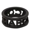 Marc Jacobs The Monogram Logo Ring Dtm In Black