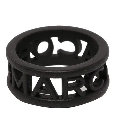 Marc Jacobs The Monogram Logo Ring Dtm In Black