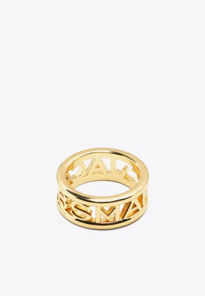 Marc Jacobs The Monogram Metal Ring In Gold