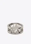 Marc Jacobs The Monogram Metal Ring In Silver