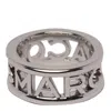 Marc Jacobs The Monogram Metal Ring In Argento