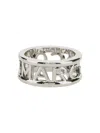 Marc Jacobs The Monogram Metal Ring In Silver