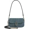 Marc Jacobs The Monogram Sun-faded Denim Clover Shoulder Bag