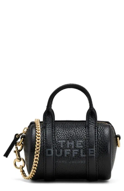 Marc Jacobs The Nano Duffle Leather Crossbody Bag In Black