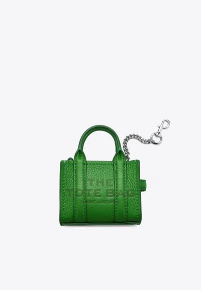Marc Jacobs The Nano Logo Tote Charm In Green