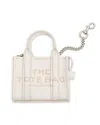 Marc Jacobs The Nano Tote Bag Charm In Cotton/silver