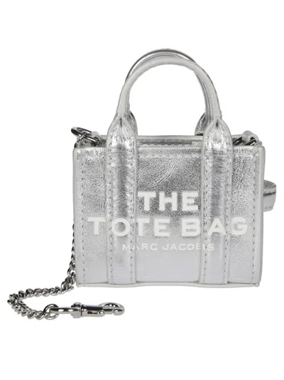Marc Jacobs The Nano Tote Charm In Silver